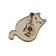 Набор металлических значков (3шт.) (Значок Pin Joy Клевер Значок Pin Joy Кит Значок Pin Joy Котик с гитарой) (металл) - фото 2