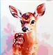 Холст с красками по номерам "Малыши-животные. Красочный оленёнок", 30 х 30 см - фото 1