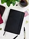 Ежедневник недат. А5 160л "Граниссо" черный, кожзам, тв.переплет, застежка-резинка, карман, тонир.блок, ляссе - фото 12
