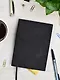 Ежедневник недат. А6+ 160л 126х174 "Софт-тач" чёрный, иск.кожа, мягкий переплет, блинт.тиснение, офсет, ляссе - фото 11