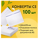 Конверты чистые С5, отрывная лента, 100 штук - фото 8