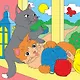 Холст с красками "Котята с клубками", 15 х 15 см - фото 1