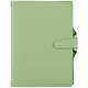 Ежедневник недат. А5 96л "Clear" зеленый, иск.кожа, мягк.переплет, на резинке, ляссе - фото 1