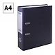 Папка архивная 70 мм А4 черная, бумвинил, прозрачный карман - фото 3