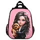 Ранец "Брюнетка с собачкой" 2 отделения, 27*37*13 см, 3 кармана - фото 2