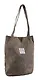 Сумка-шоппер с кнопкой серая (вельвет) (33х31) Bookvalno - фото 2