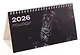 Календарь 2026г 210*120 "Лошади на черном фоне" настольный, домик - фото 1