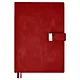Ежедневник недат. А5+ 160л 170х245 "Шеврет" красный, иск.кожа, мягкий переплет, съемная обл., офсет, ляссе, подар.карт.коробка - фото 2