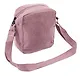 Сумочка на молнии кросс-боди (розовая) (вельвет) (16х14х6) (12-HanMa-765) - фото 3