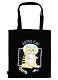 Сумка-шоппер Кот-космонавт Astro cat черная, текстиль 40см.*32см. - фото 1