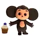 Фигурка Чебурашка, с аксессуаром черничный маффин, Funky Toys, (4х11х13), (CHE2403-3) - фото 1