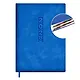 Ежедневник дат. 2026г. А6+ 176л "Тиволи глосс" синий, кожзам, тв.переплет, блинт.тиснение, офсет, справ.мат-лы, вырубка, закругл.углы, 2 ляссе, инд.уп - фото 1
