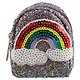 Сумочка-рюкзачок на молнии с блестками Радуга (10см) (ПВХ бокс) - фото 1