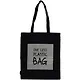 Сумка-шоппер One less plastic bag (светоотражающая) черная, текстиль 40см.*35см. - фото 1