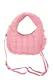 Сумка-хобо дутая (розовая) (текстиль) (23х13) (12-Lanxi-A9) - фото 1