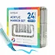 Маркеры акриловые 24цв "Lite" кисть, жидк.чернила, пласт.бокс, Languo - фото 1