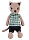Игрушка мягкая Кот Джон, в одежде, 40 см, микс цветов ( черный, бежевый, коричневый) - фото 1