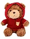 Мягкая игрушка Мишка (25см) (в красном худи) (коричневый) (12-202602-MSH10/1) - фото 1
