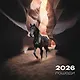 Календарь 2026г 290*290 "Лошади на черном фоне" настенный, на скрепке - фото 1