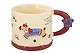 Кружка Собачка в кофточке (керамика, красная ручка) (450мл) (12-B3-6641-202510-STB-02) - фото 1