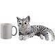 Мягкая игрушка "Котик лежит", 25 см - фото 3
