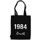 Сумка-шоппер 1984 (Дж. Оруэлл) черная, текстиль 40см.*32см. - фото 1