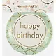 Набор бумажных тарелок Happy birthday на мятном фоне (18 см) (6 шт) (12-01582-E2) - фото 3