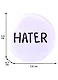 Значок круглый Hater (белый) (металл) (38см) (ЗН2021-002) - фото 3