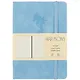 Записная книжка А6+ 80л "Harmony. Голубой" иск.кожа, тв.переплет, термотиснение, ляссе, резинка, инд.уп. - фото 1