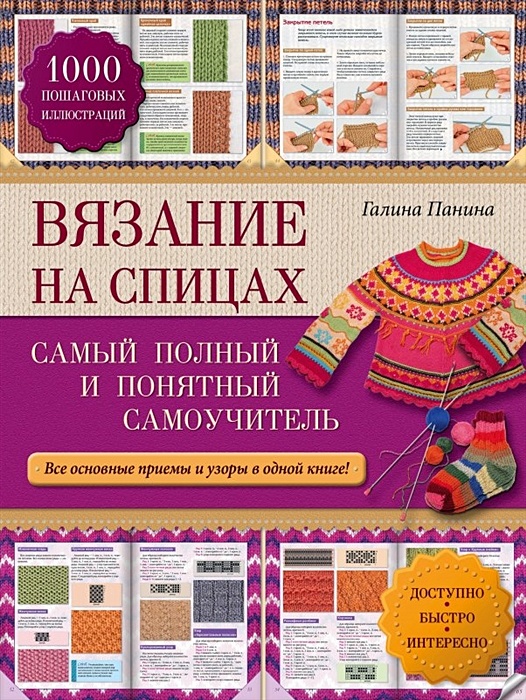 Вяжем спицами. Популярные узоры. Понятные схемы и подробные описания