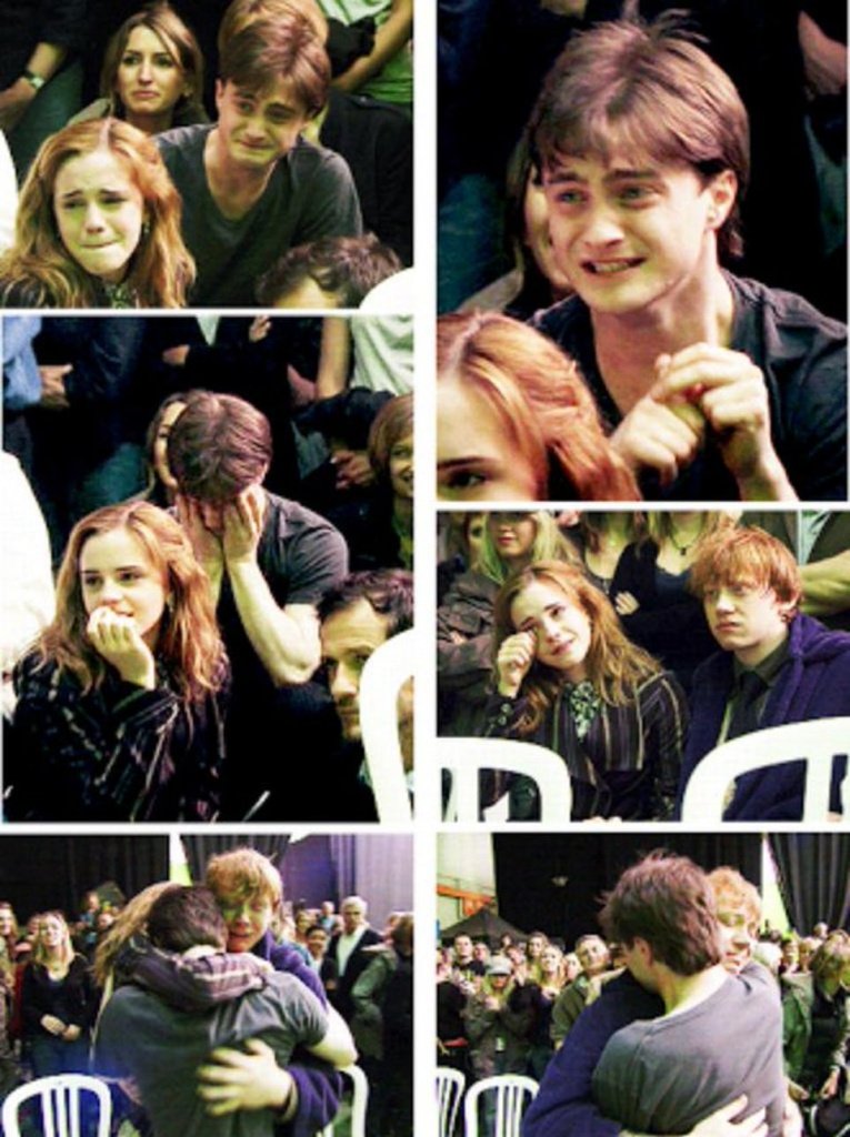 Актеры плачут во время окончания съемок фильма про Гарри Поттера